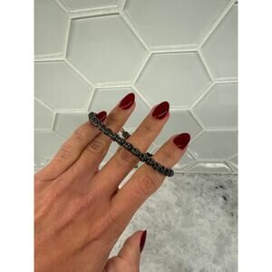 M Cohen Sterling Silver Skull Bracelet -Mens